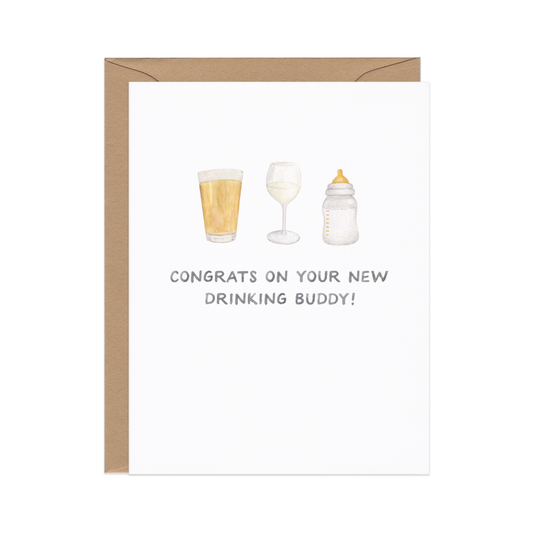 Drinking Buddies Baby Card
