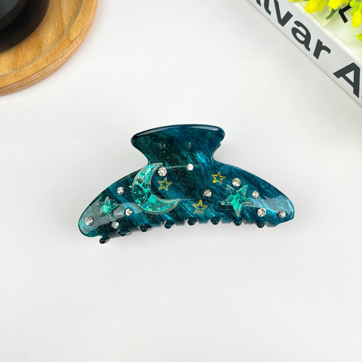 Bedazzle Moon Hair Clip