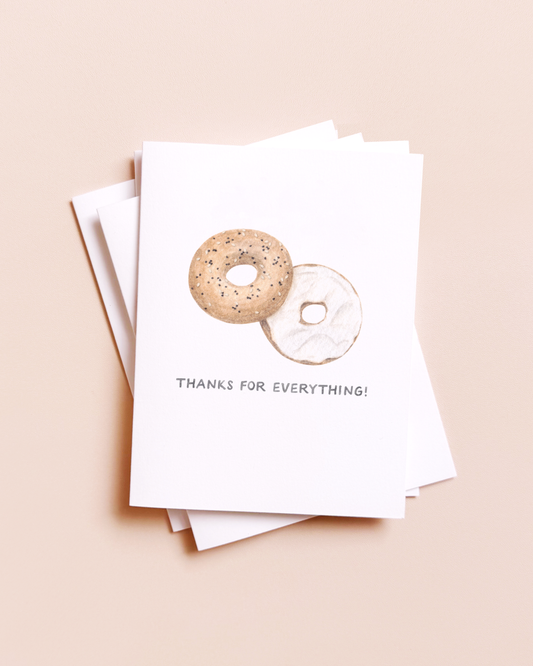 Everything Bagel Thank You Card